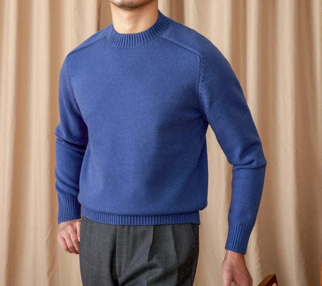 Sweter męski | zimowy, okrągły dekolt
