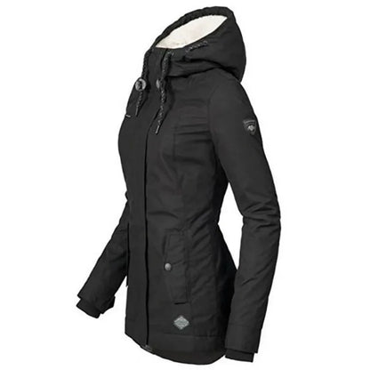 Parka damska | wodoodporna, futerko