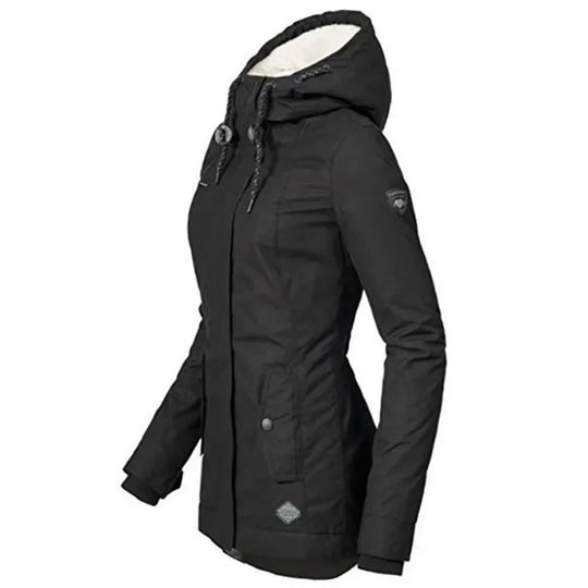 Parka damska | wodoodporna, futerko