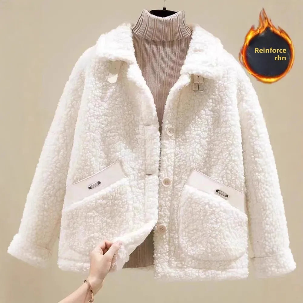 Kurtka damska | teddy, oversize