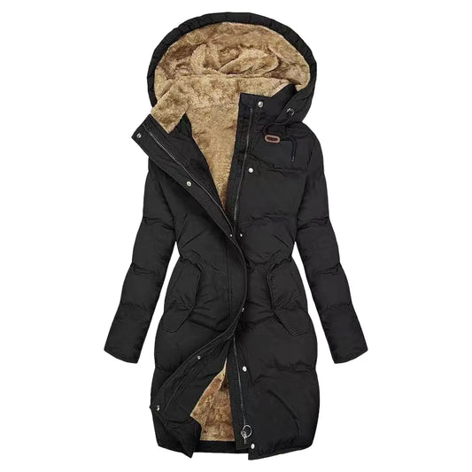 Kurtka damska | długa parka, futerko