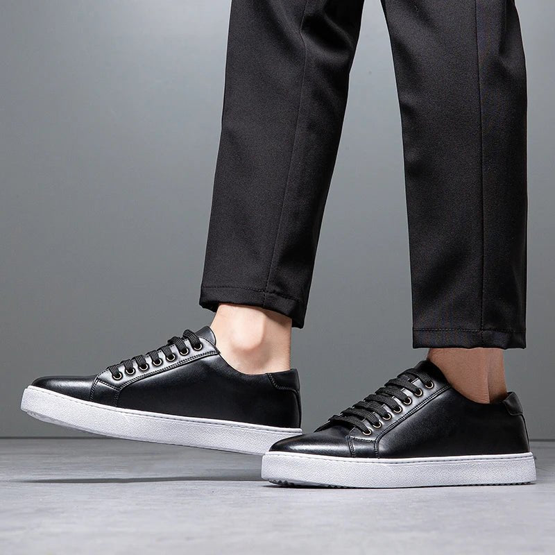Sneakersy męskie skórzane | wyściełana wkładka