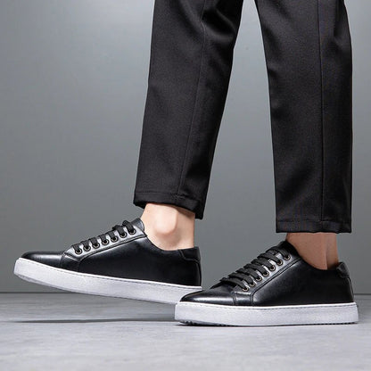 Sneakersy męskie skórzane | wyściełana wkładka
