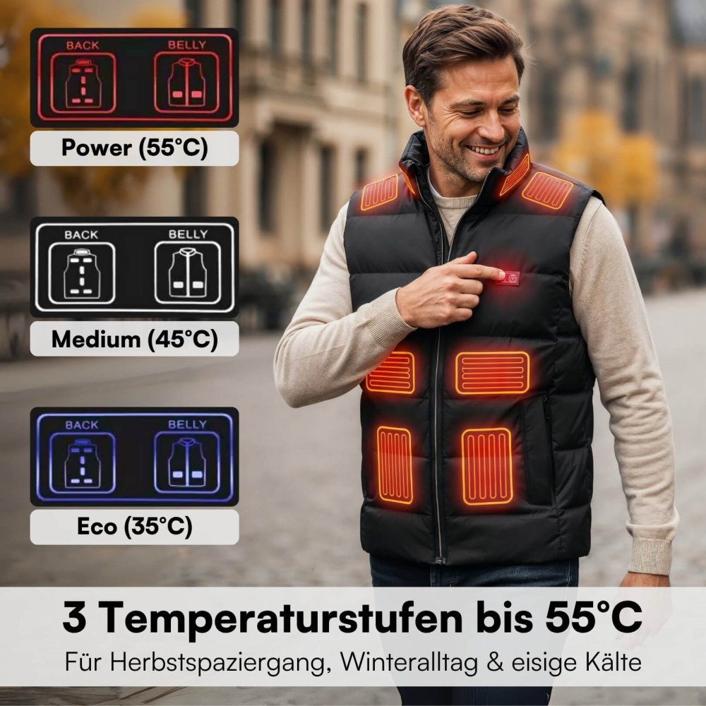 Kamizelka grzewcza | unisex, rozmiary do 4XL