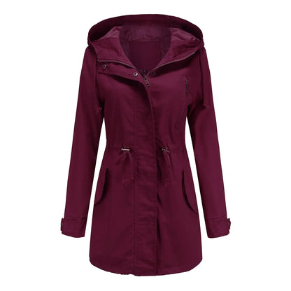 Parka damska | wbudowany kaptur, podszewka