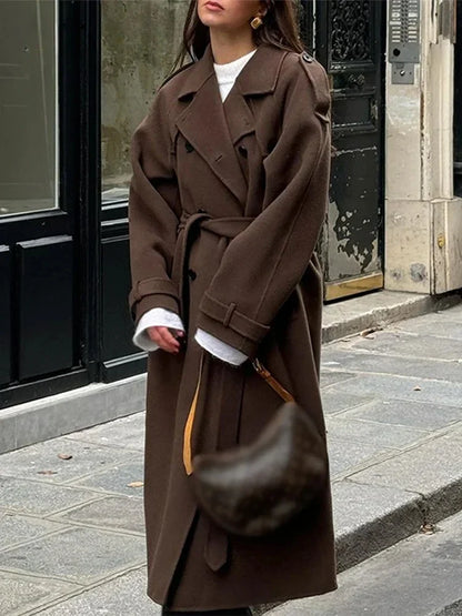 Płaszcz damski | zimowy, dwurzędowe zapięcie