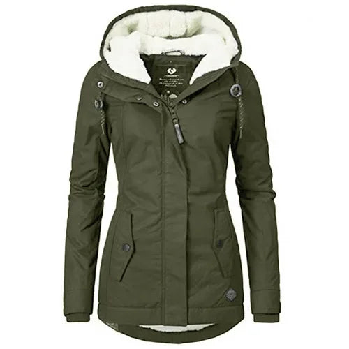Parka damska | wodoodporna, futerko