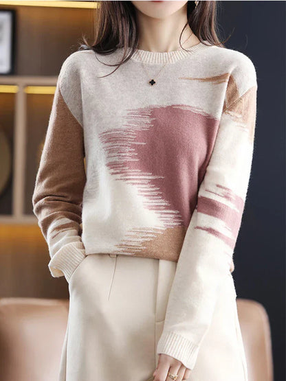Sweter damski | tie-dye, prosty krój