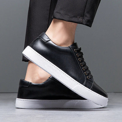 Sneakersy męskie skórzane | wyściełana wkładka
