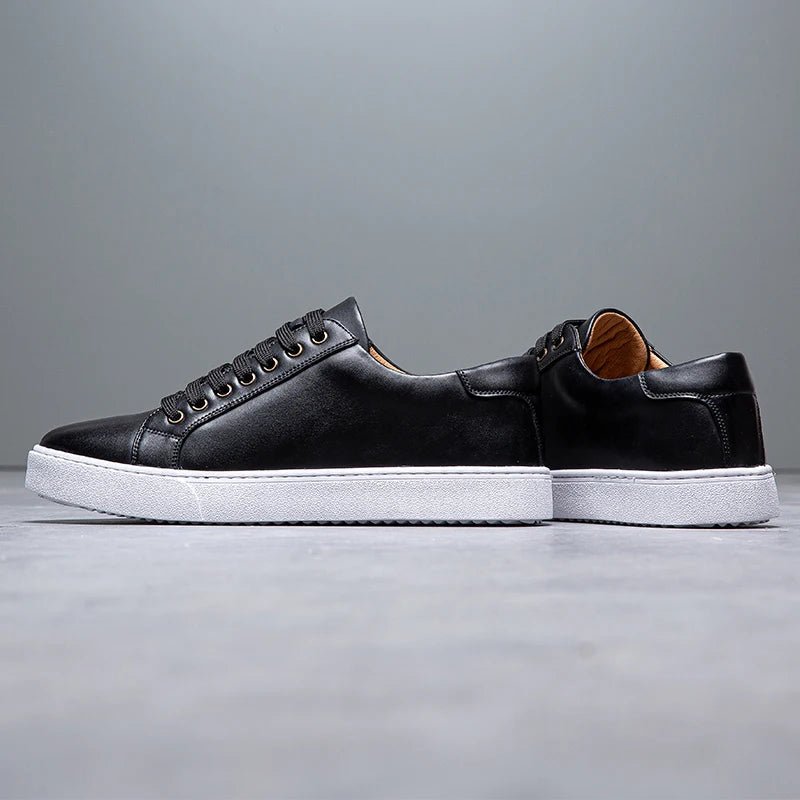 Sneakersy męskie skórzane | wyściełana wkładka