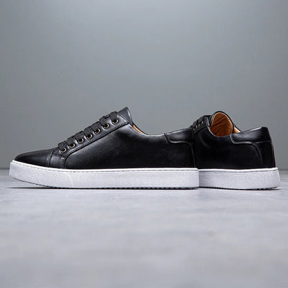 Sneakersy męskie skórzane | wyściełana wkładka