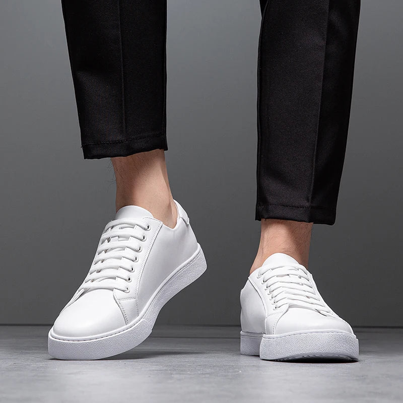 Sneakersy męskie skórzane | wyściełana wkładka