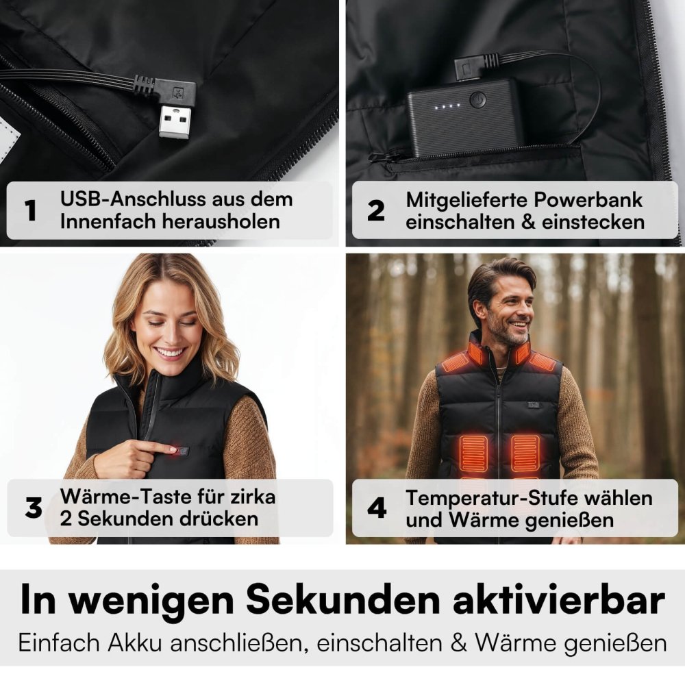 Kamizelka grzewcza | unisex, rozmiary do 4XL