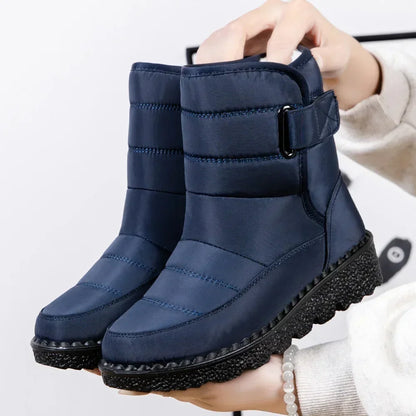 Buty zimowe damskie | wodoodporne, zapięcie na rzep