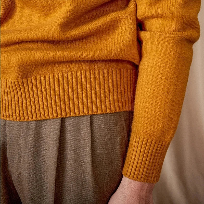 Sweter męski | zimowy, okrągły dekolt