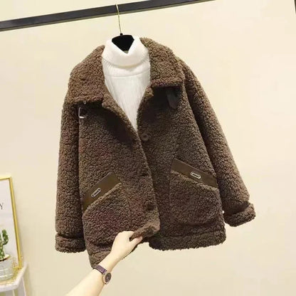 Kurtka damska | teddy, oversize