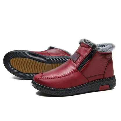 Buty zimowe damskie | futerko, szeroki nosek