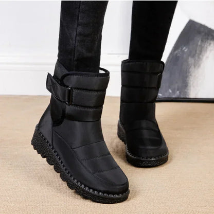 Buty zimowe damskie | wodoodporne, zapięcie na rzep