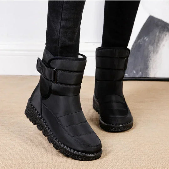 Buty zimowe damskie | wodoodporne, zapięcie na rzep