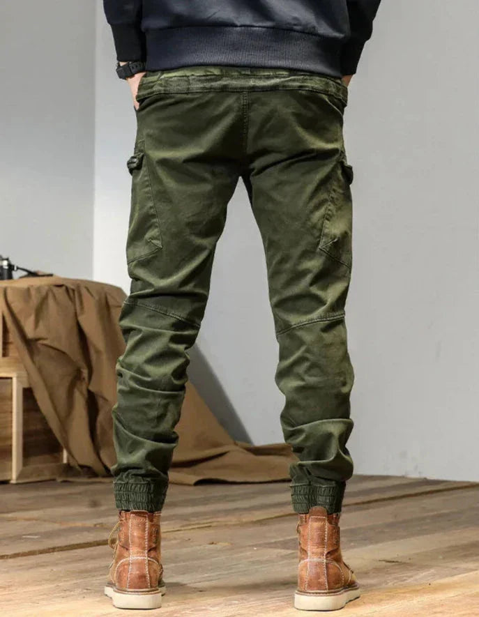 Spodnie cargo męskie | krój jogger, wiele kieszeni