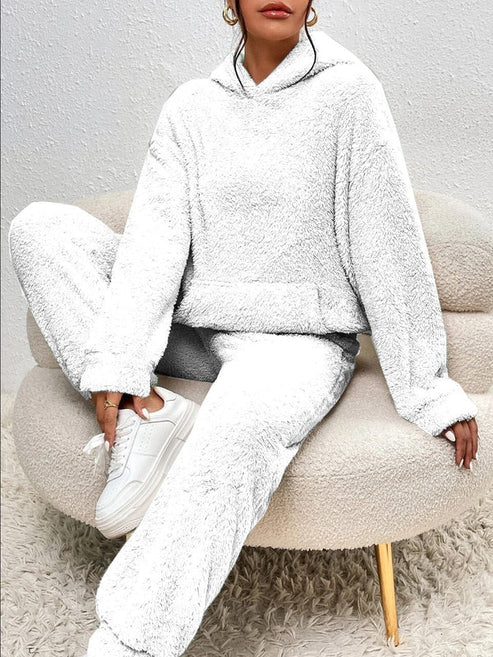 Komplet damski | bluza z kapturem, spodnie