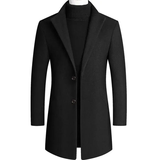 Płaszcz męski | jednorzędowy, klasyczny kołnierz
