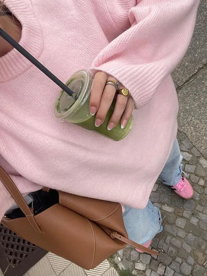 Sweter damski | oversize, miękki materiał