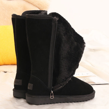 Śniegowce damskie | futrzane ocieplenie, boczny zamek