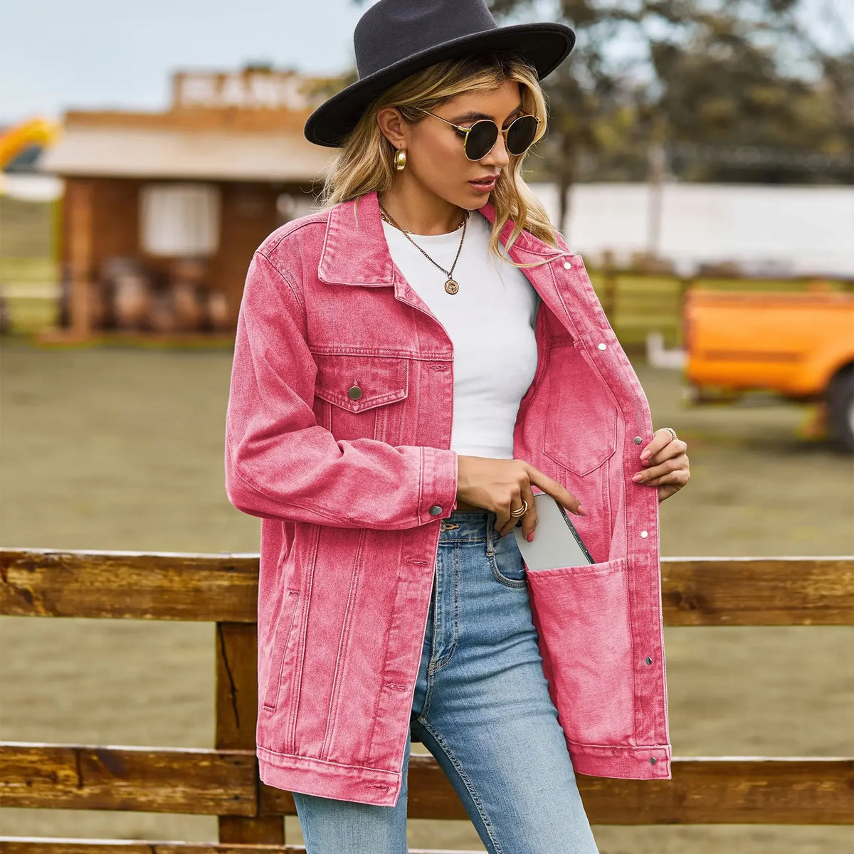 Kurtka damska | jeansowa, oversize