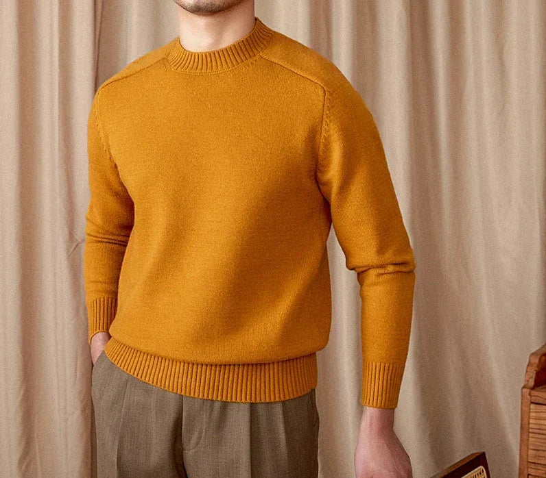 Sweter męski | zimowy, okrągły dekolt