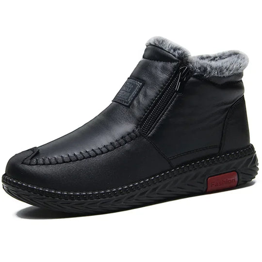 Buty zimowe damskie | futerko, szeroki nosek