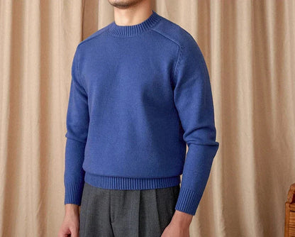 Sweter męski | zimowy, okrągły dekolt
