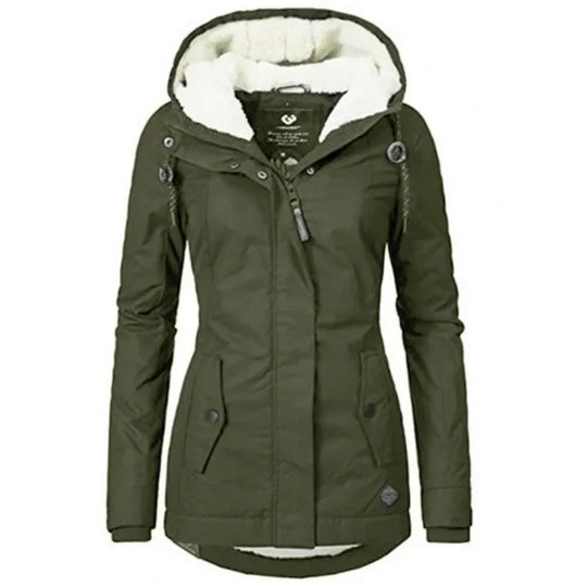 Parka damska | wodoodporna, futerko
