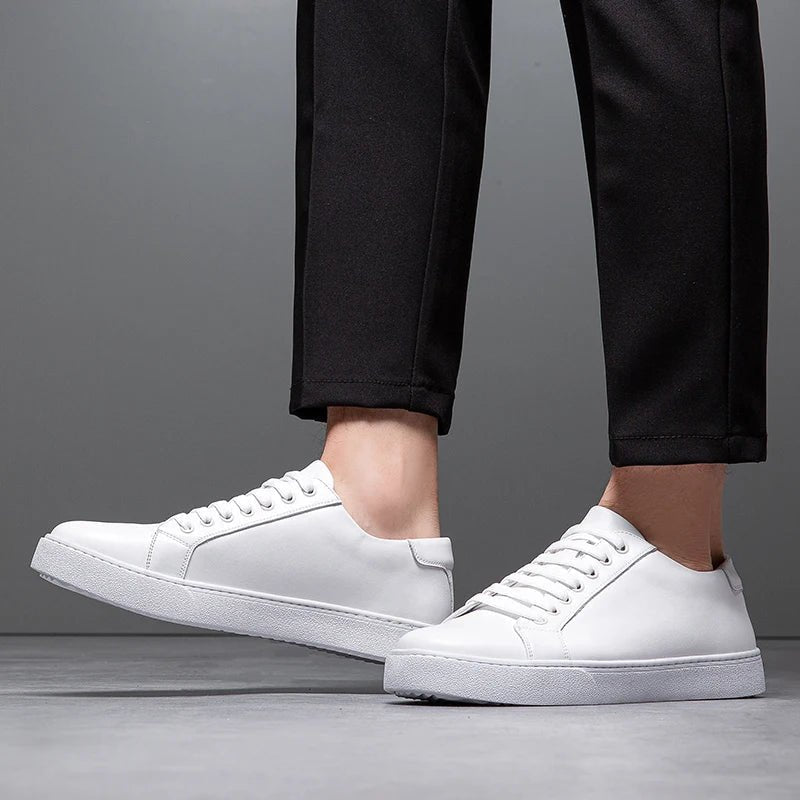 Sneakersy męskie skórzane | wyściełana wkładka
