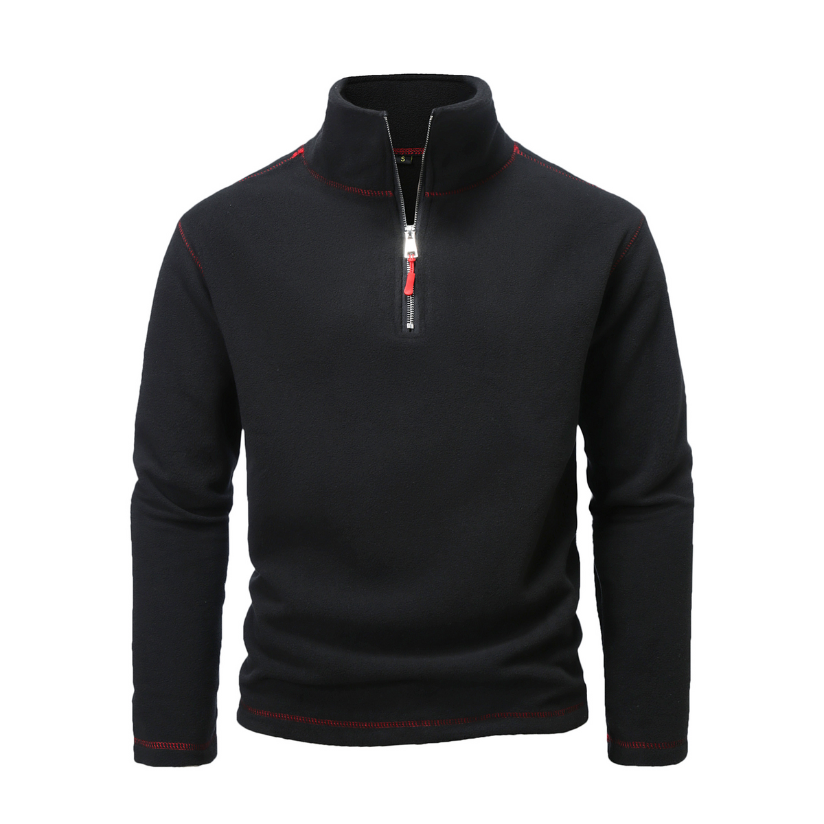 Pulower męski | demi-zip, kontrastowe szwy