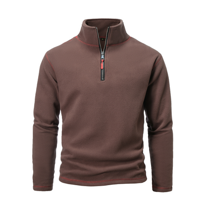 Pulower męski | demi-zip, kontrastowe szwy
