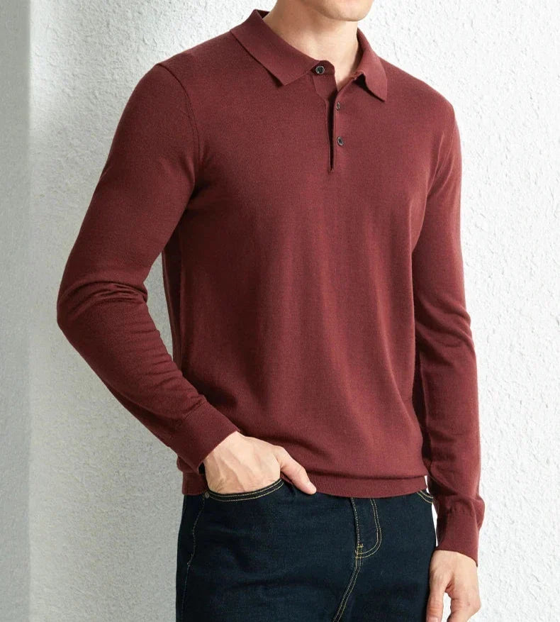 Sweter męski | strukturalny wzór, długie rękawy