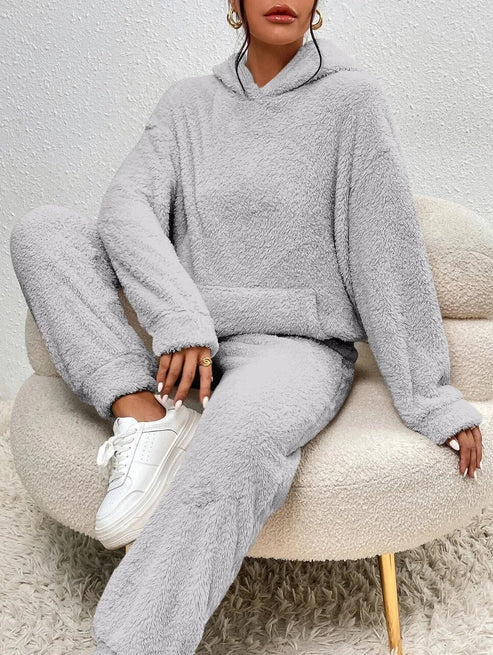 Komplet damski | bluza z kapturem, spodnie