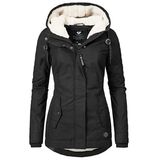 Parka damska | wodoodporna, futerko