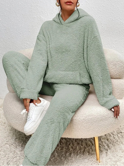 Komplet damski | bluza z kapturem, spodnie