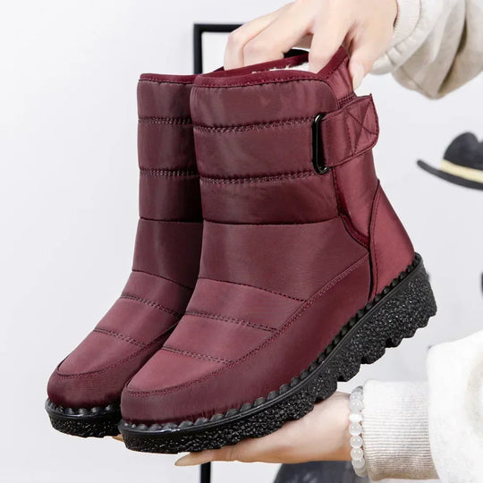 Buty zimowe damskie | wodoodporne, zapięcie na rzep
