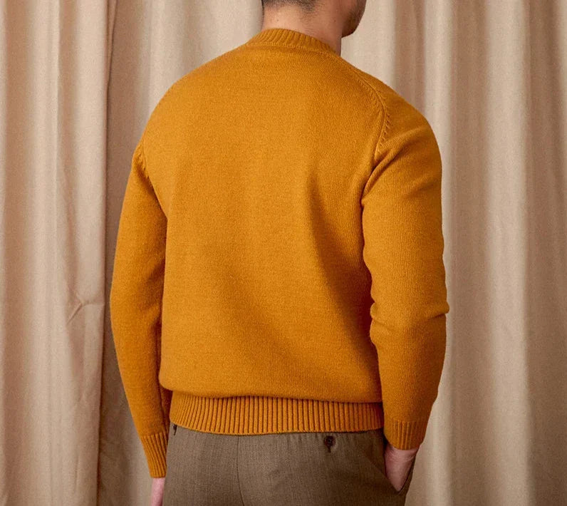 Sweter męski | zimowy, okrągły dekolt