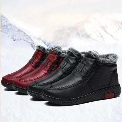 Buty zimowe damskie | futerko, szeroki nosek