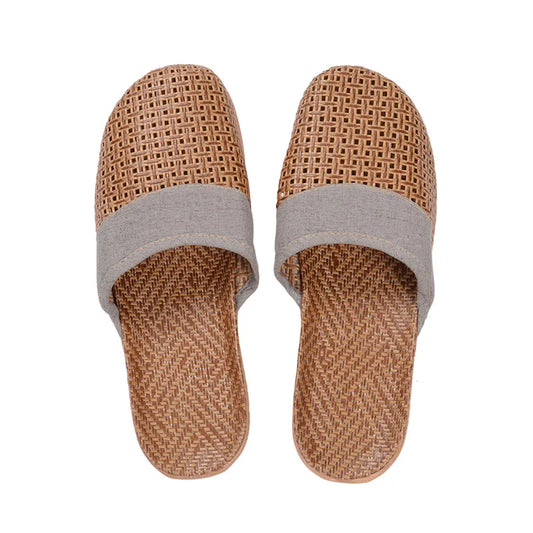 Kapcie unisex | tkany len, antypoślizgowa podeszwa
