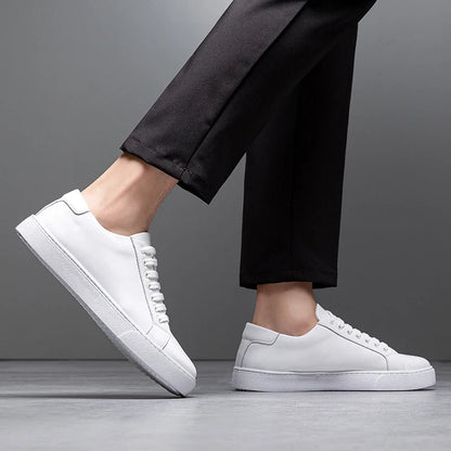 Sneakersy męskie skórzane | wyściełana wkładka