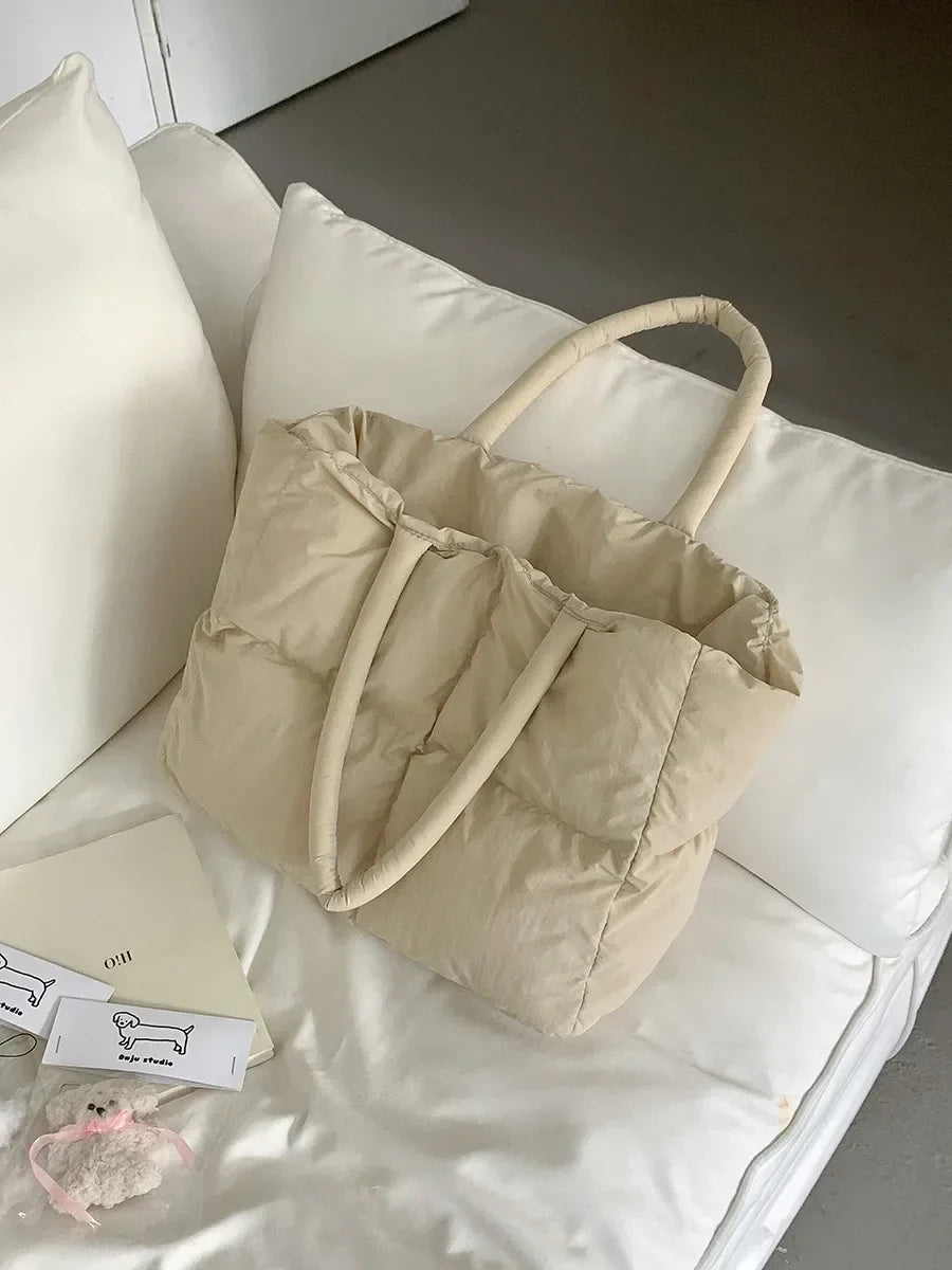 Torba shopper damska | pikowana, lekka