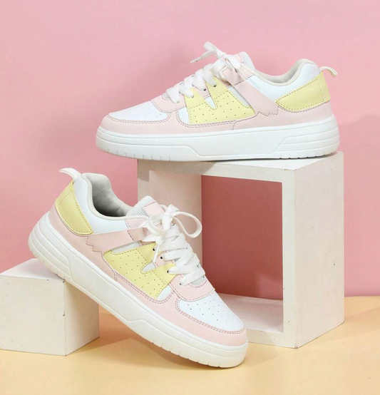 Sneakersy damskie | siateczkowa cholewka