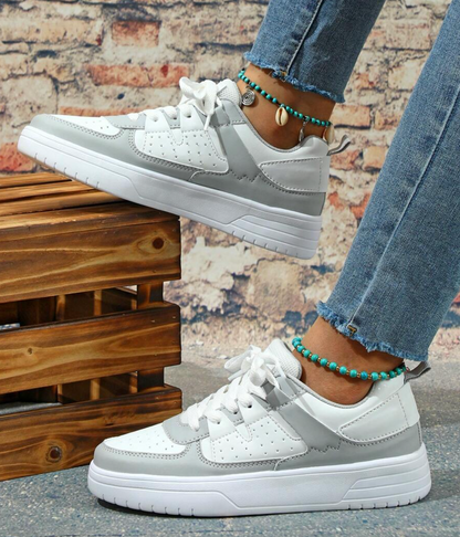 Sneakersy damskie | siateczkowa cholewka