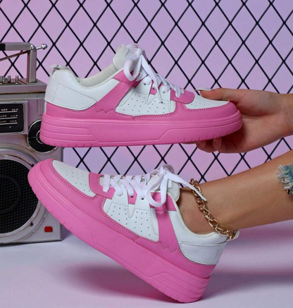 Sneakersy damskie | siateczkowa cholewka