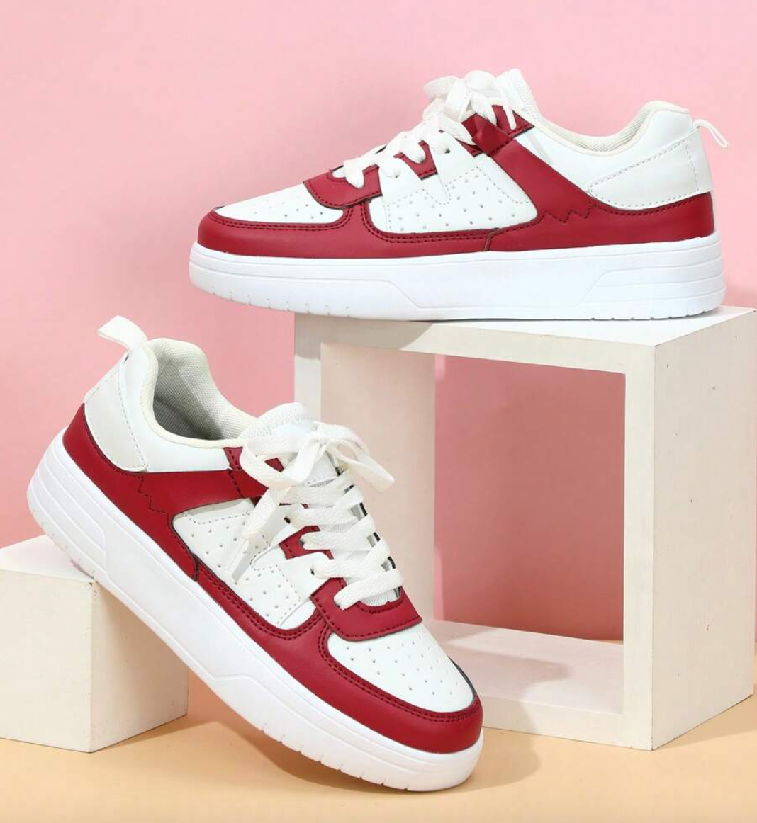 Sneakersy damskie | siateczkowa cholewka